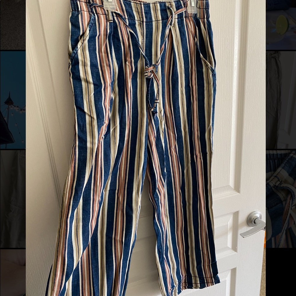 Stripe flowy pants